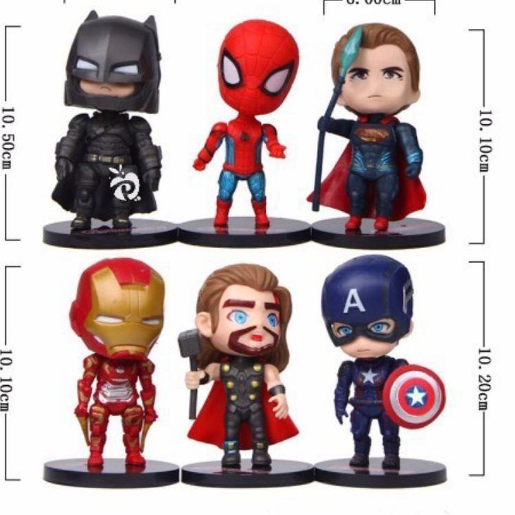 Superhero Figure Marvel Batman Superman Spiderman Ironman Captain ...