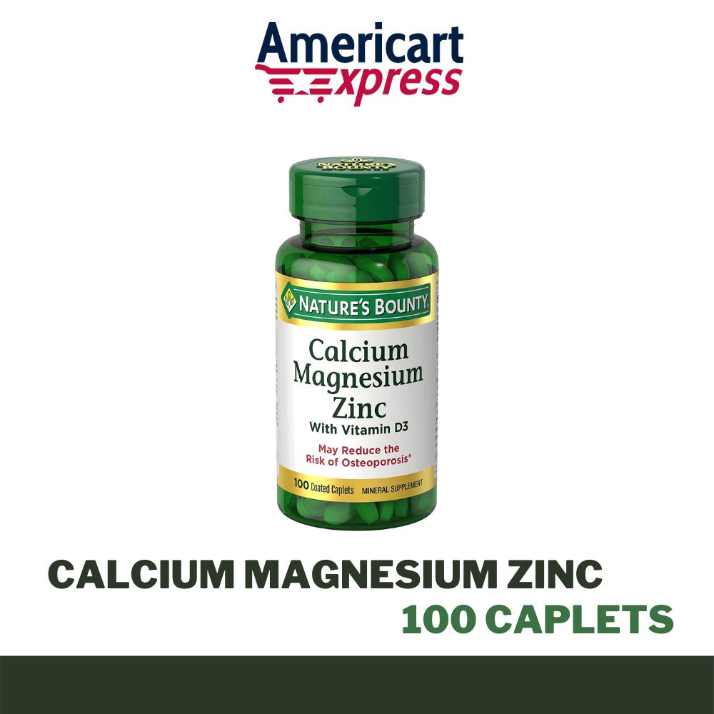 Nature’s Bounty Calcium Magnesium and Zinc 100 Caplets Shopee Philippines