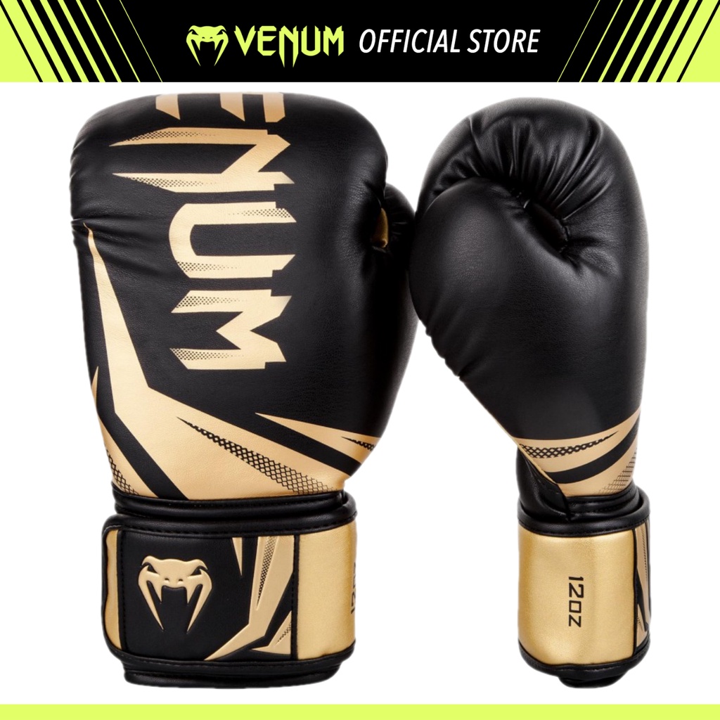 VENUM Challenger 3.0 Boxing Gloves BLACK/GOLD 10oz , 12oz , 14oz