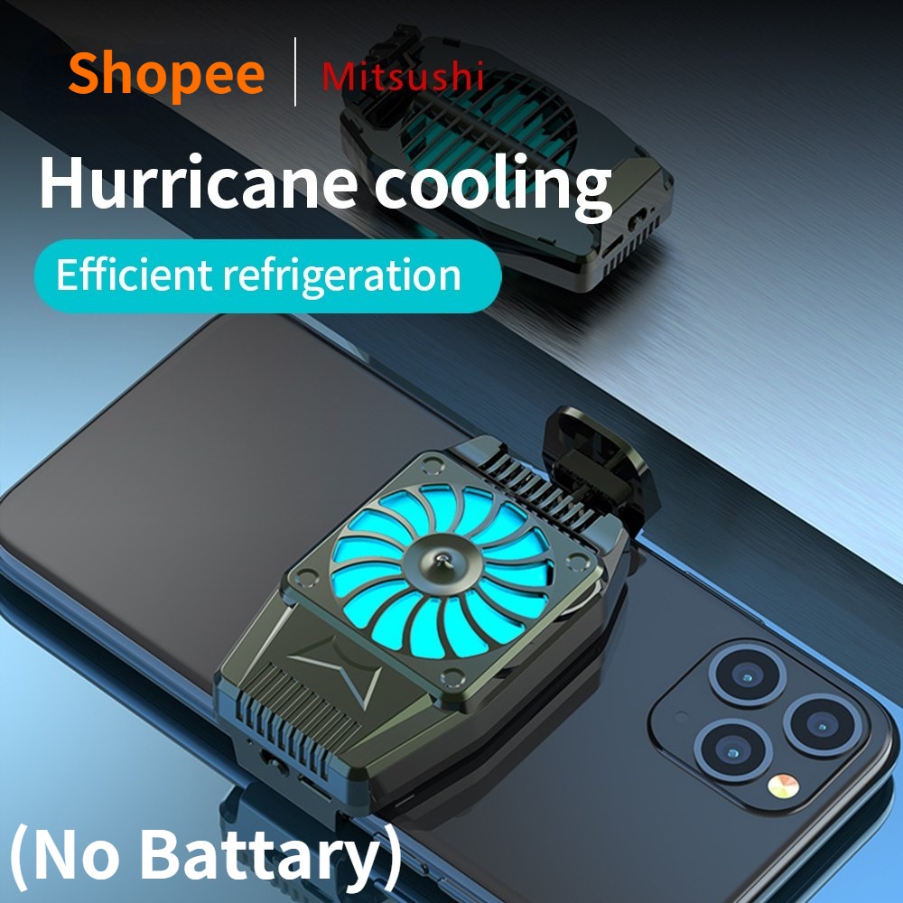 Rapow Phone Gaming Cooler Adjustable Mobile Phone Radiator Cooling Fan