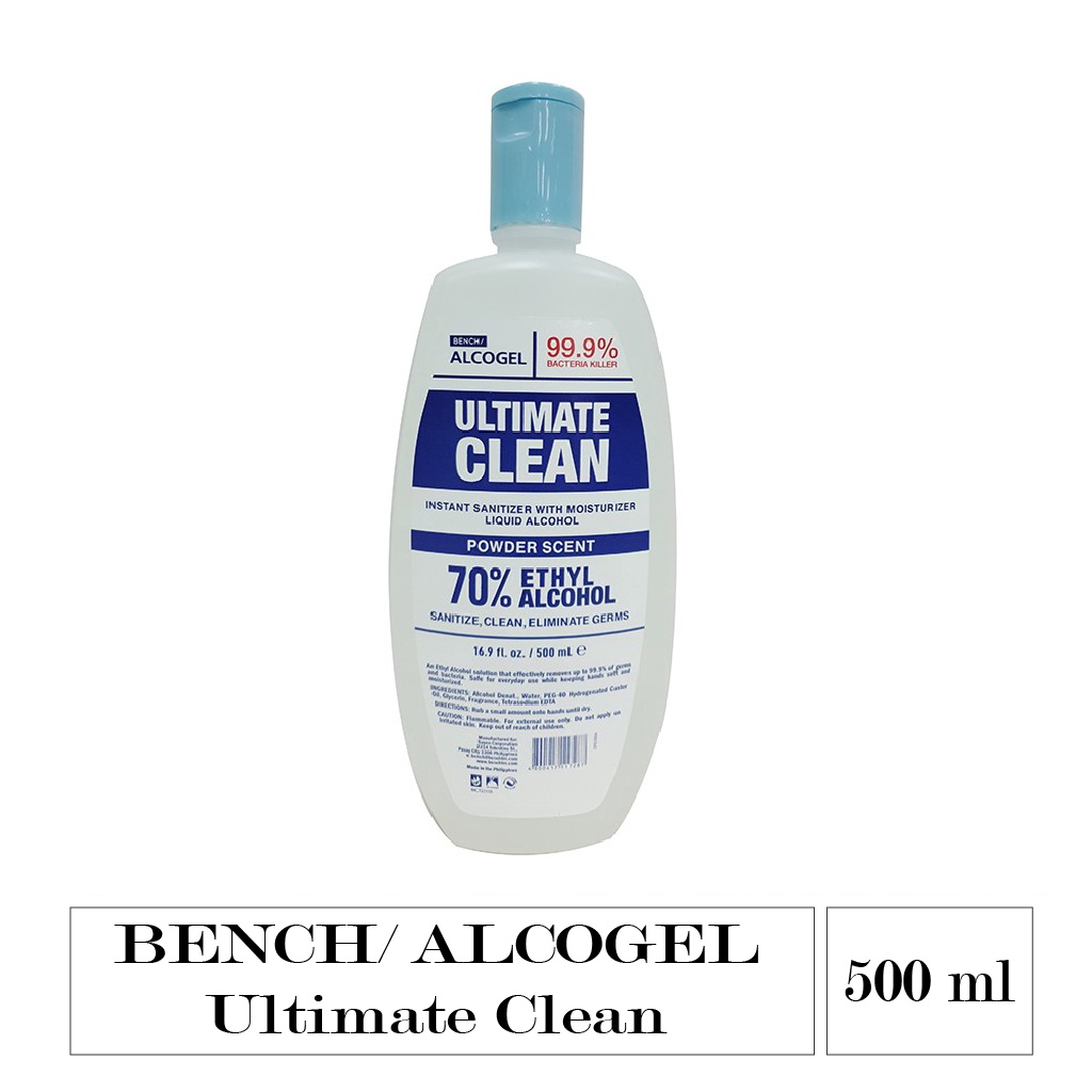 BENCH/ Alcogel Ultimate Clean Alcohol Solution 500 ml | Shopee Philippines