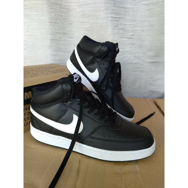 Nike Court Vision Mid Next Nature Black White | Shopee Philippines