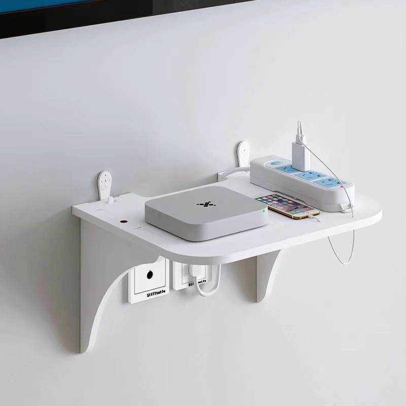 XQTPH Wifi Router Shelf Set-Top Box Bracket Storage Box Double Floating ...