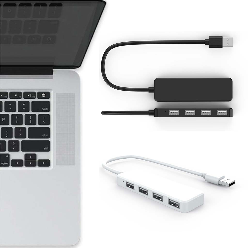 USB 2.0 4 Ports Hub Extension Splitter Adapter for Laptop Computer ...