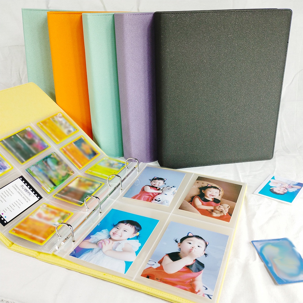 A4 4 D-Ring Binder Postcard Storage Cover Notepad Card Album for Star ...