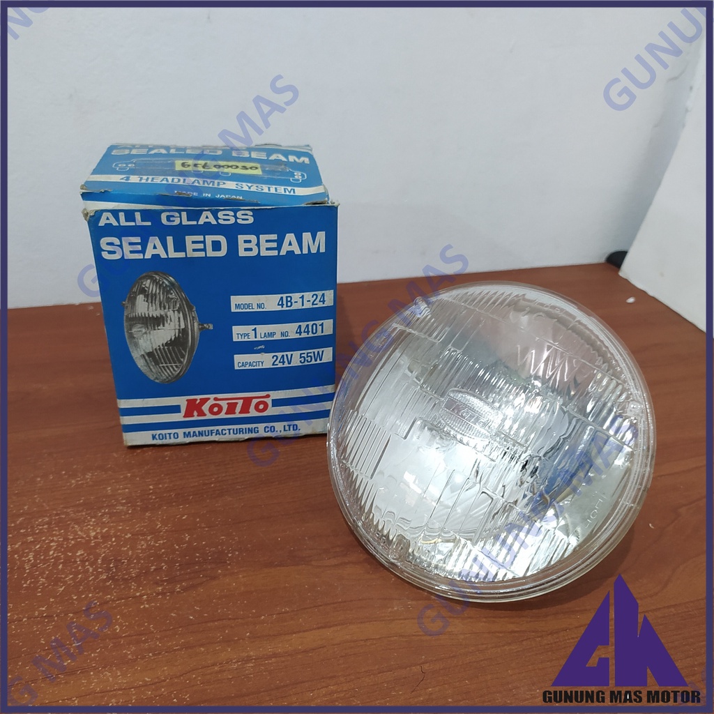 Sealed beam 24v koito headlights original japan 6 inches for cold ...