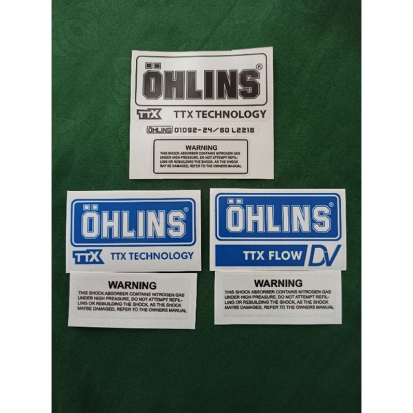 Ohlins TTX TECHNOLOGY Shock Sticker+Code PER Thread Transparent 1set