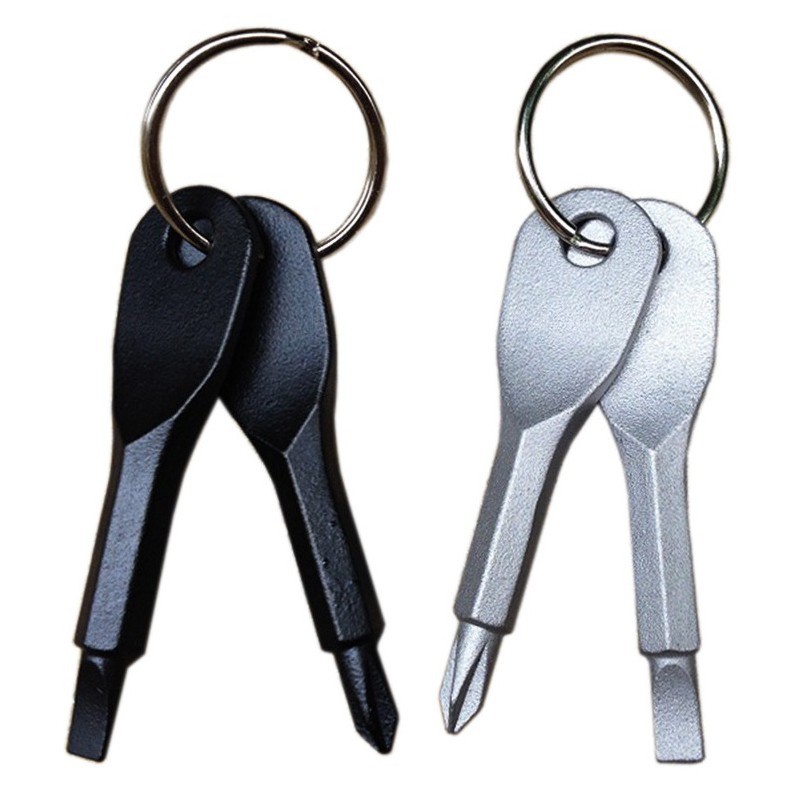 Portable Slotted Screwdriver + Phillips screwdriver with Key Ring ...