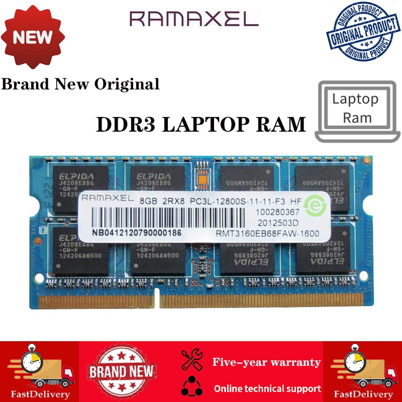 Ramaxel DDR3 RAM Laptop 2GB 4GB 8GB 1066/1333/1600MHz SODIMM Memory ...