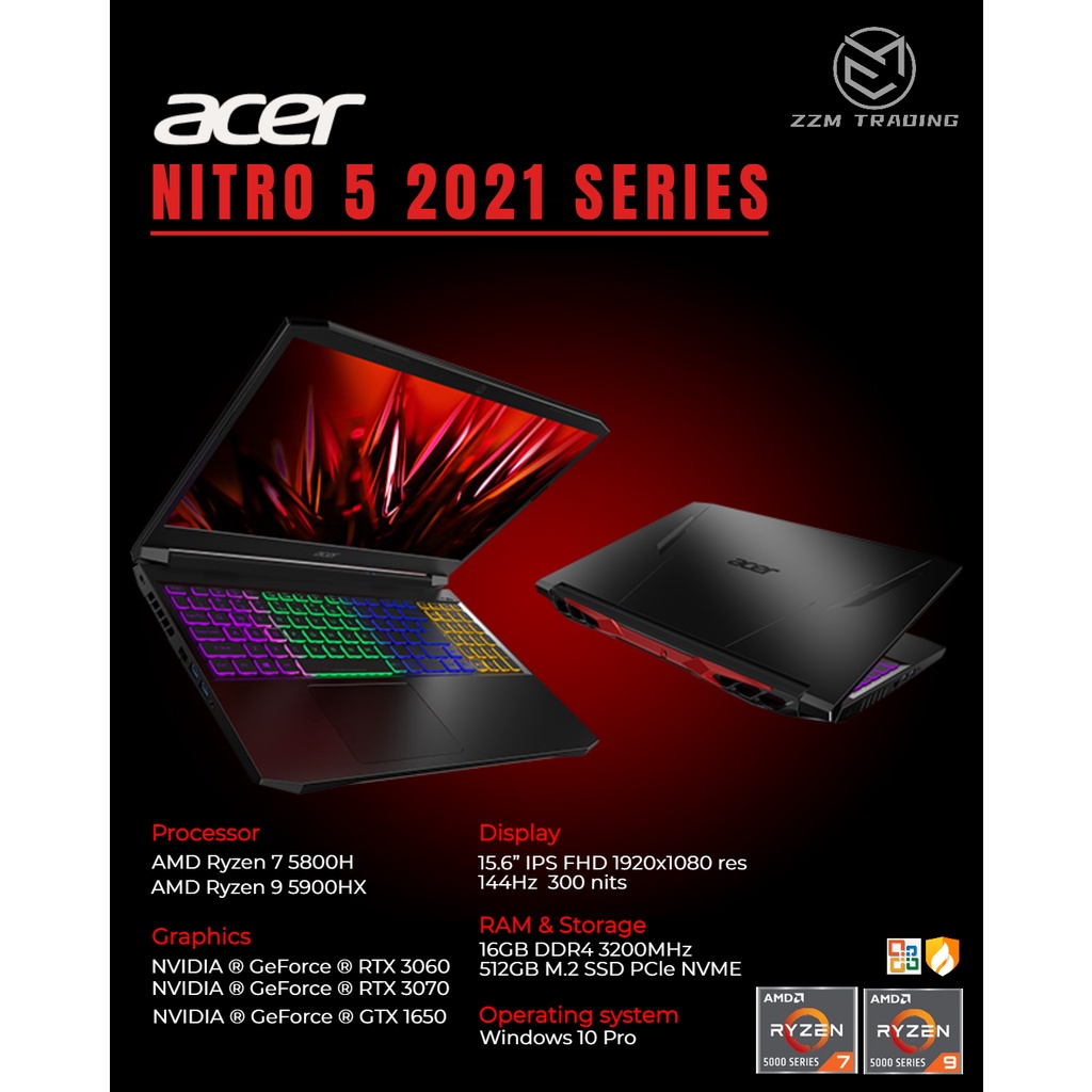 Acer Nitro Ryzen 4600h 1650 Acer Nitro Gaming Laptop AMD Ryzen