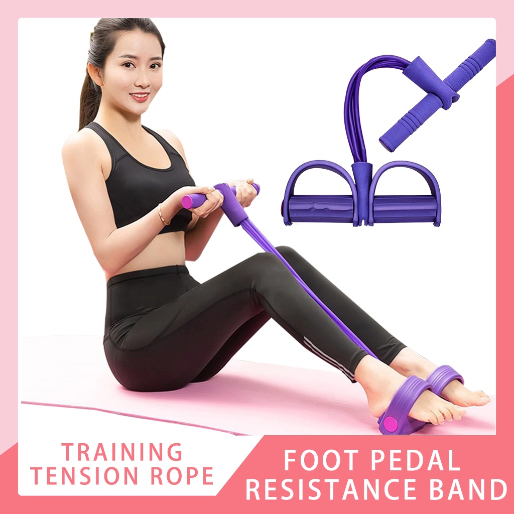 Multifunction Yoga Training Tension Rope Situps Fitness Workout Foot