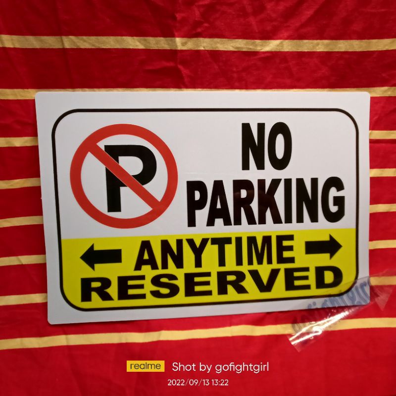 Anytime Reserved Signage PVC Plastic (like ATM and ID) 7.8x11 inches ...