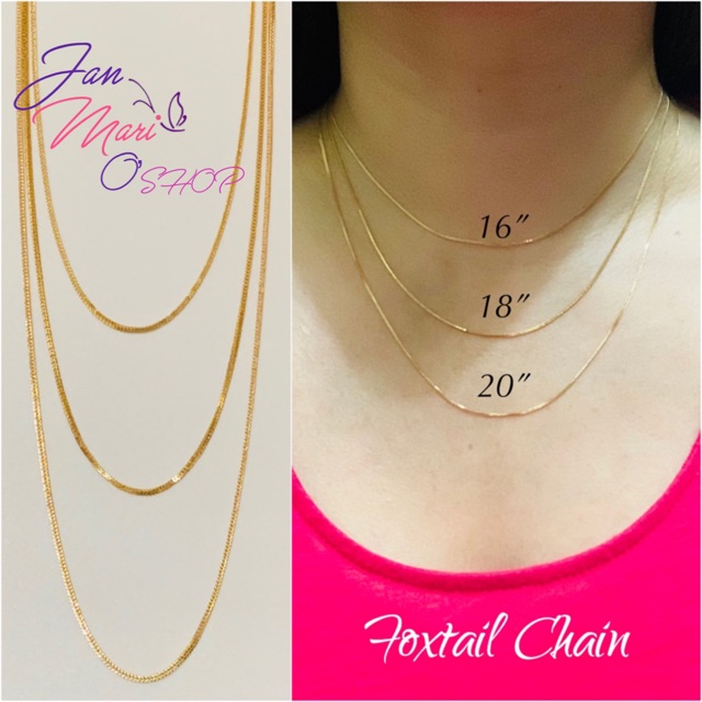 18k gold deals foxtail chain