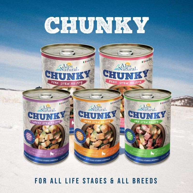 ALPS NATURAL CHUNKY WET DOG FOOD 400G All Life Stages Shopee