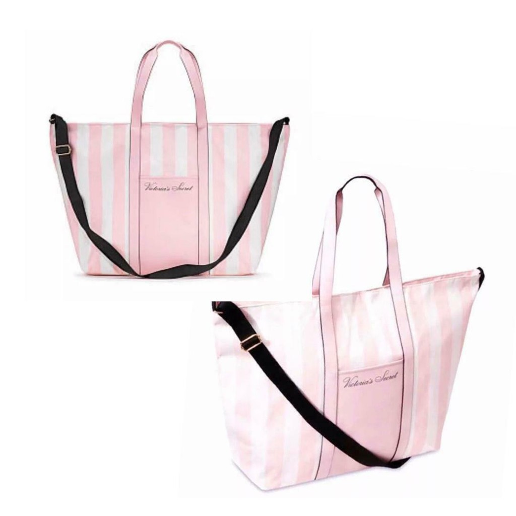 VICTORIA'S SECRET Stripe Weekender Tote Bag