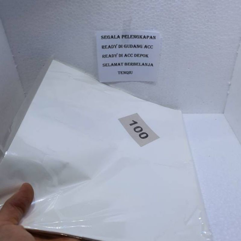 PUTIH White RICE PAPER / MCD PAPER / KFC PAPER CONTENTS 100 SHEETS ...