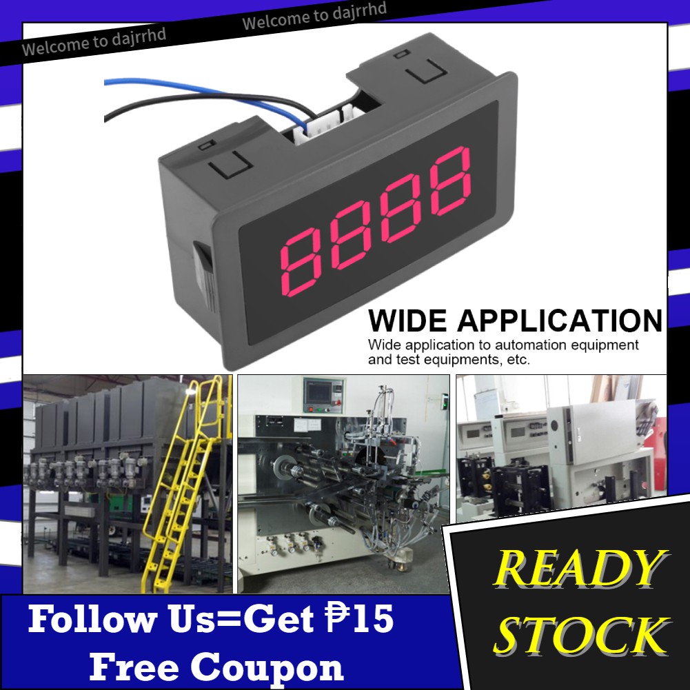 4 Digit Digital Display Counter 0-9999 Up/Down Plus/Minus Panel Meter ...