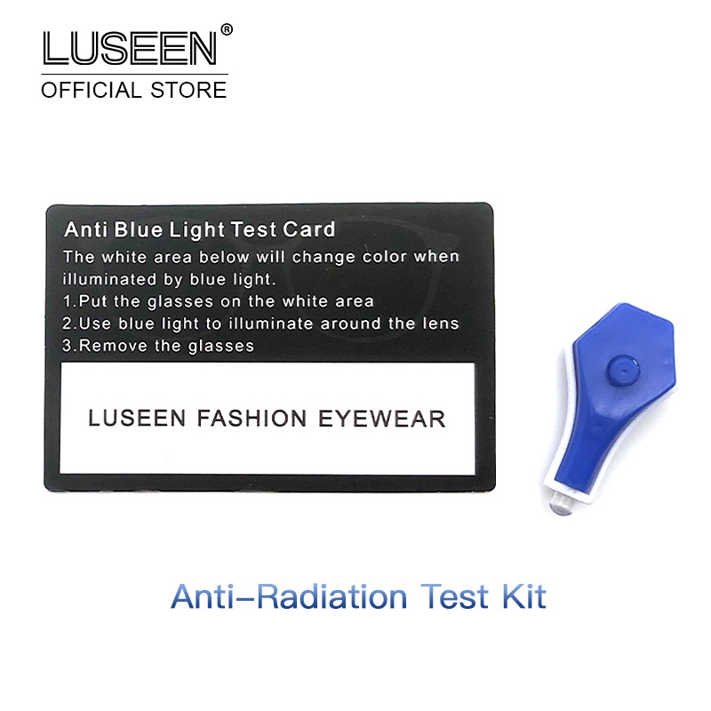 LUSEEN Anti Radiation Eyeglass Test Kit Anti Blue Test Card And Blue ...