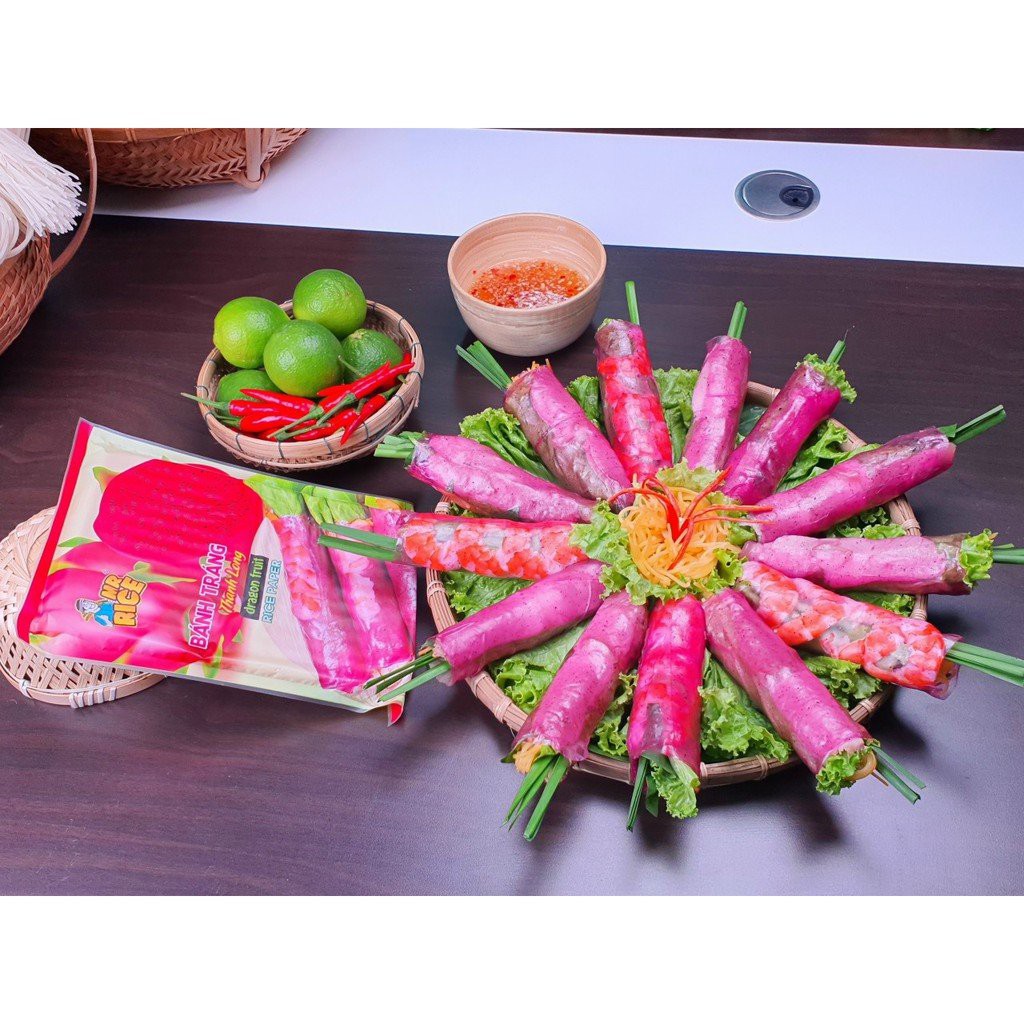 Mr.rice dragon fruit rice paper, product of Duy Anh Foods, 200gr pack ...