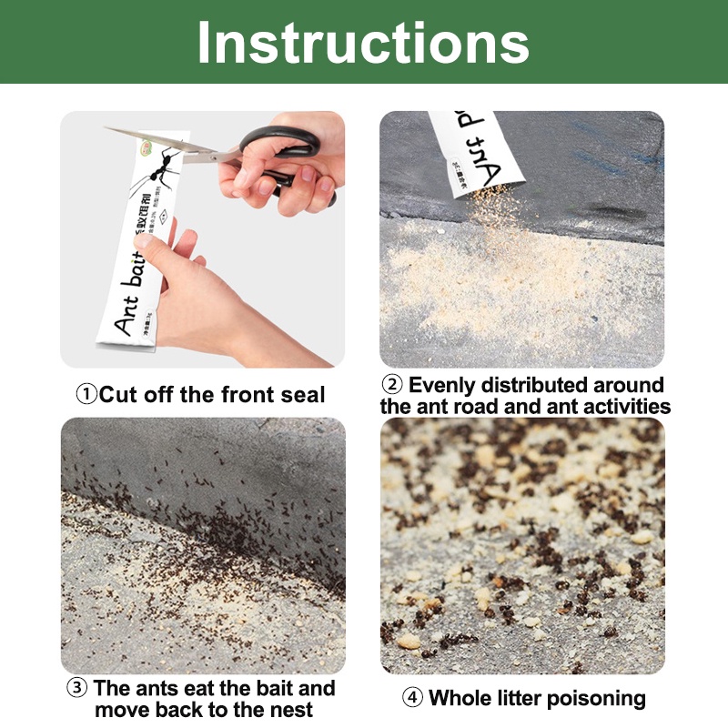 Kill rate up to 100% Powder Ant Killing Bait Anti ant killer powder Ant ...
