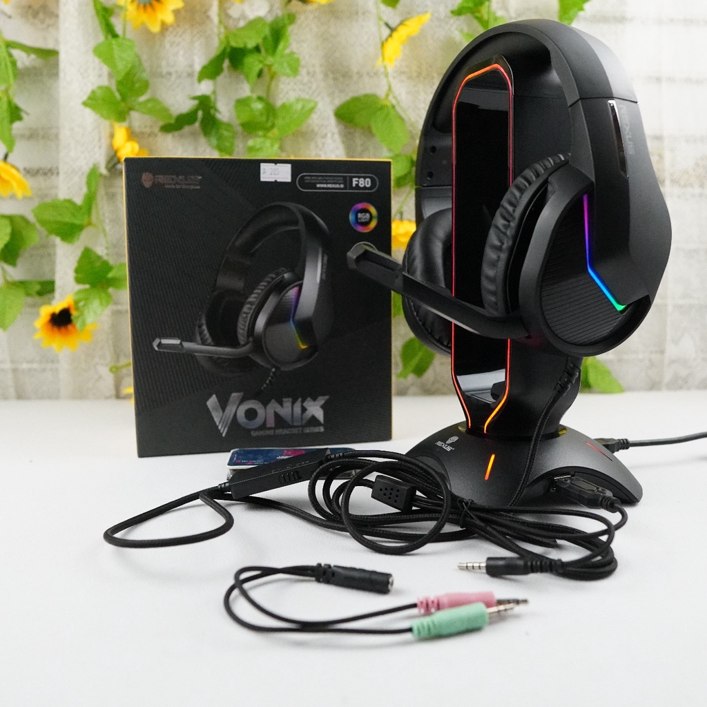 REXUS VONIX F80 RGB GAMING HEADSET - BLACK | Shopee Philippines