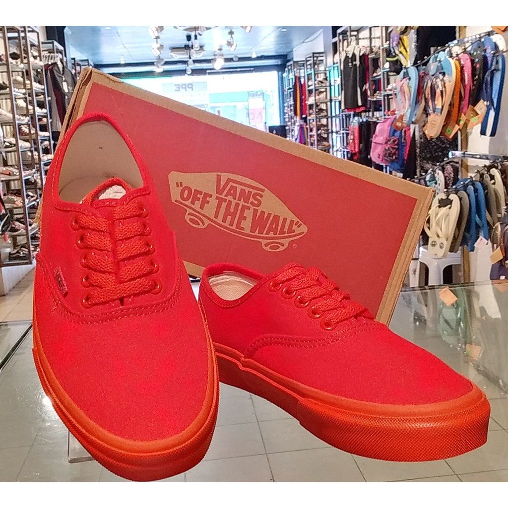 All red high top vans outlet men