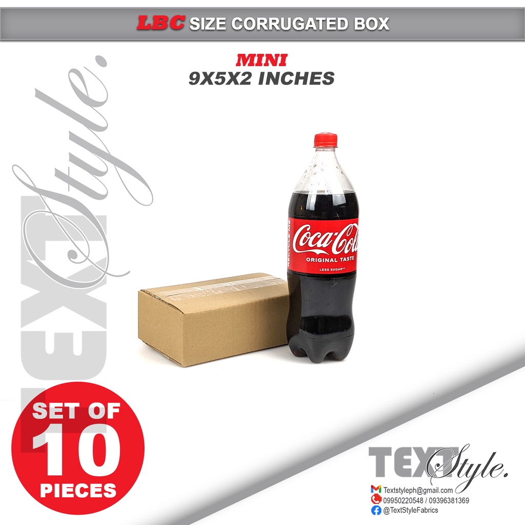 Textstyle Mini LBC Express Sizes Corrugated Cargo Shipping Boxes