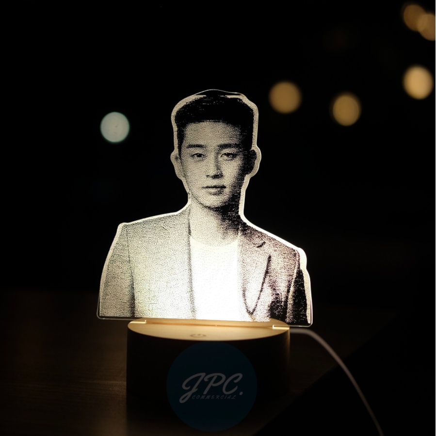 KDRAMA ACTORS / OPPA Designs 3COLOR LIGHT Acrylic 3D Illusion LED