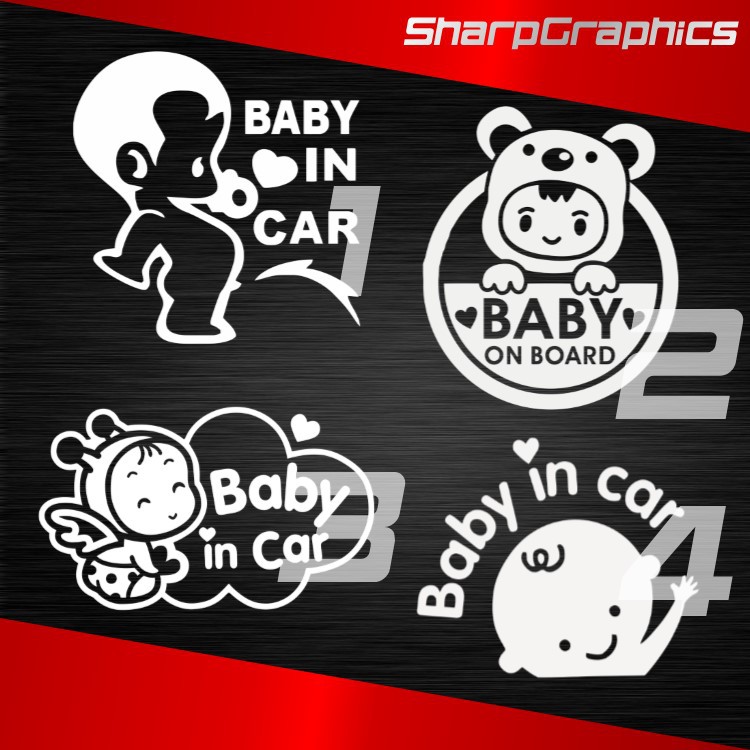 Baby In Car Sticker Decal