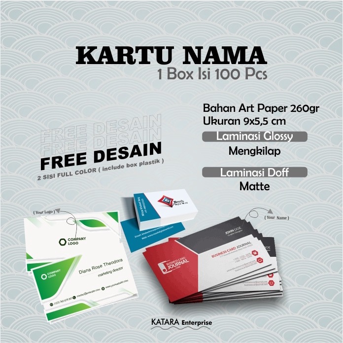 Business Card (Personal, Office And Institution Identity Card) | Shopee ...