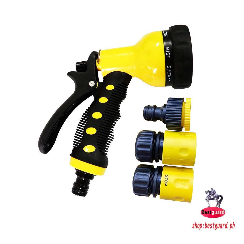 Bestguard E80161/E80162 5PC 8 Pattern Plastic Hose Nozzle Set