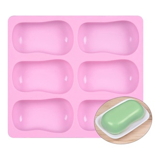 Silicone Soap Mould 6 Cavity Rectangle Bake Tray Portable for Homemade DIY  Mold MAZI888