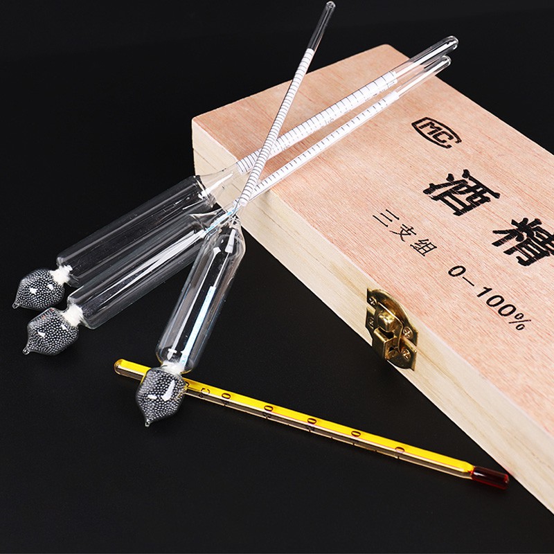 0-100% Hydrometer Alcoholmeter for Test Alcohol Concentration Household ...