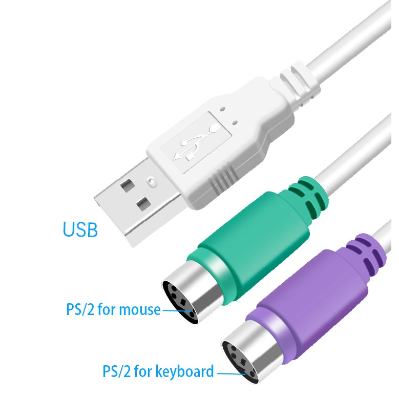 USB to PS/2 keyboard and mouse adapter USB male to ps2 female USB male ...