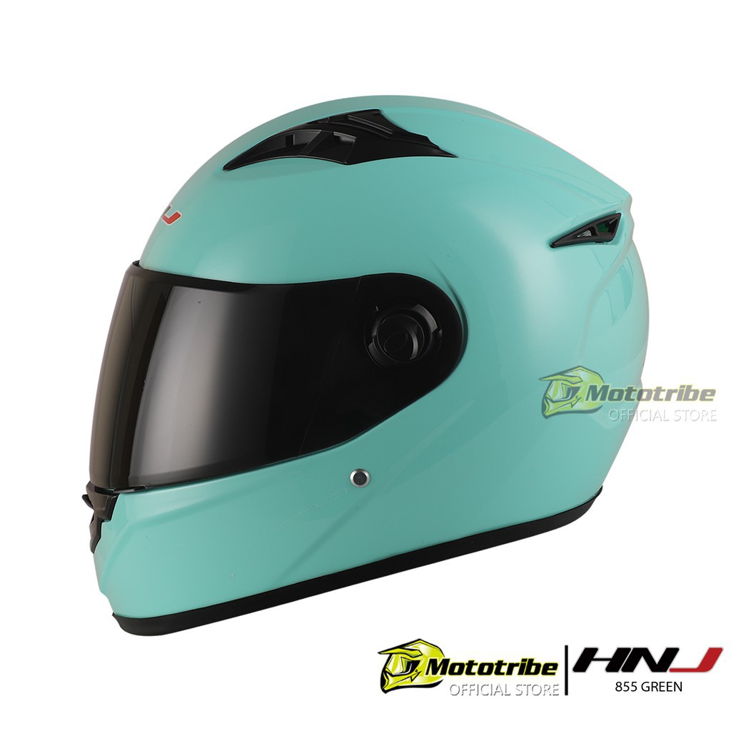 HNJ 855 Full Face Motorcycle Helmet Dark Smoke Visor Size Large