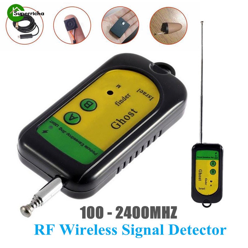 RF Wireless Signal Detector Alarm AntiSpy Signal Camera Detector Full
