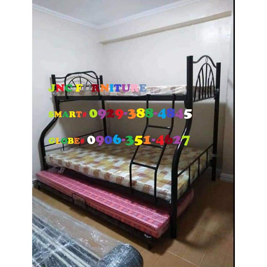 Double deck bed store with pull out