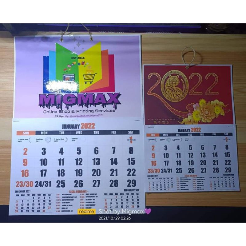 PERSONALIZED CALENDAR A4 Size Shopee Philippines