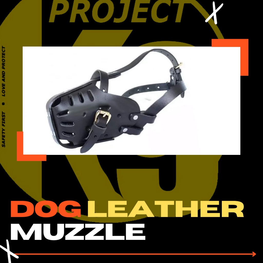 PROJECT K9 - GENUINE LEATHER MUZZLE FOR LARGE BREEDS | Shopee Philippines