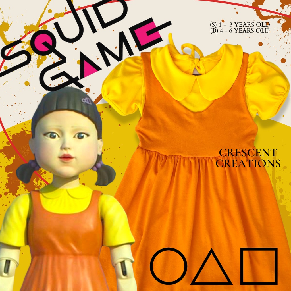 Squid Game halloween Doll Kids Baby Infant Costume Red light Green Light  Dress Small | Shopee Philippines
