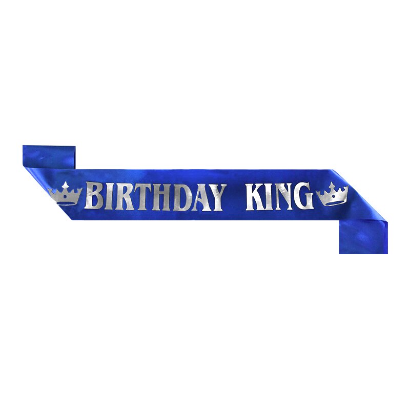 Black Blue Birthday King Sash Men Boy 18th 20th 30th 40th 50th 60th ...