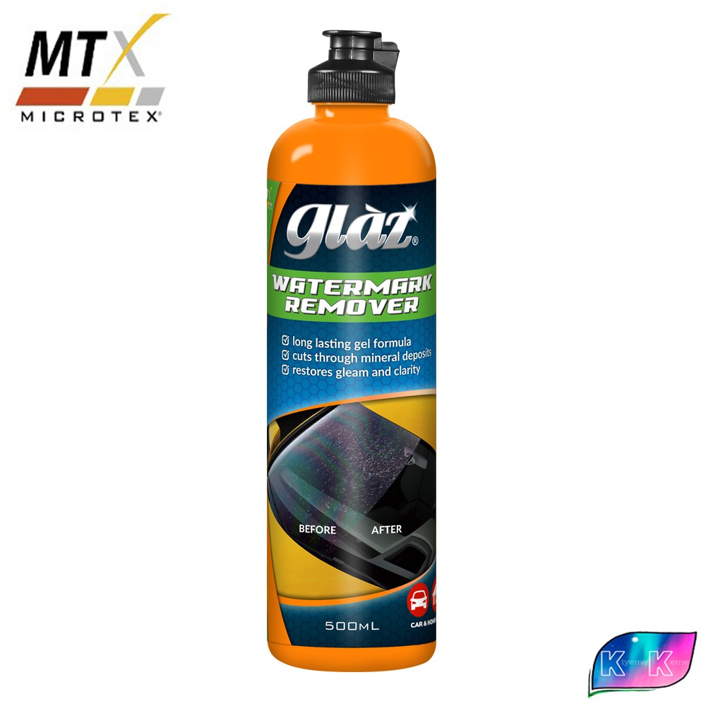 Microtex Glaz Water Marks Remover 500ml Glass Cleaner Acid Rain Remover Mtx Car Care Shopee