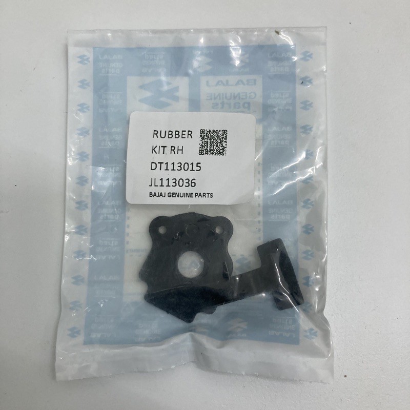 LOCK PLATE & RUBBER KIT FOR FOOTREST NS/RS200 PULSAR D400 BAJAJ