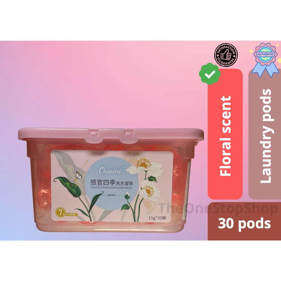 Japanese Laundry pods Ovaini Detergent Liquid Pods Floral Scent LONG