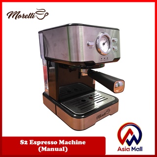 moretti s2 espresso coffee maker machine w/ milk frothing steam