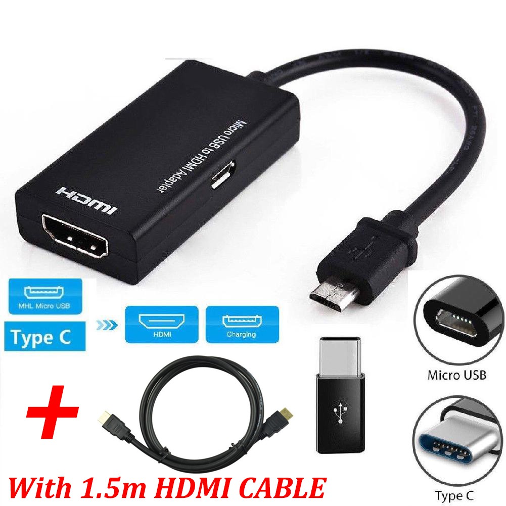 Micro USB HDMI Cable HD 1080P HTC LG HDMI Converter Mirco USB Mini Adapter
