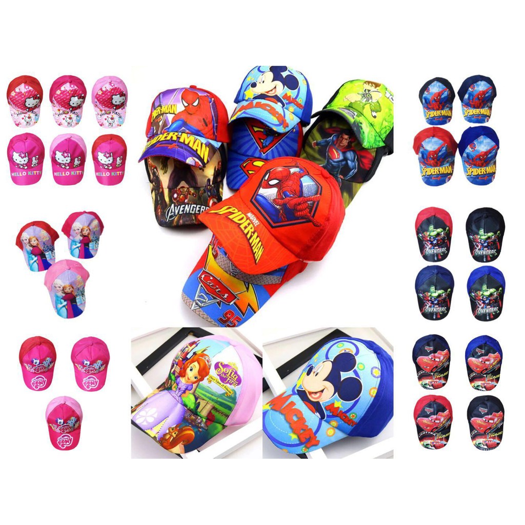 Cute Cartoon character Cap for kids 19885 Shopee Philippines