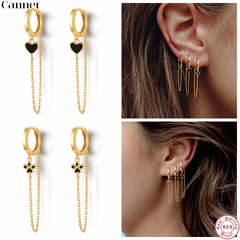 Dripping cross deals hoop earrings