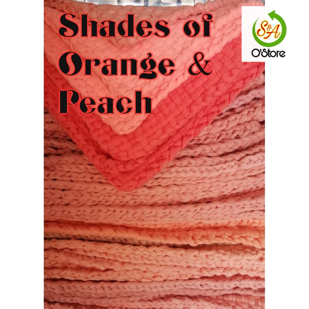 Basahan Doormat Foot Rugs in Medium Size - Shades of Orange and Peach ...