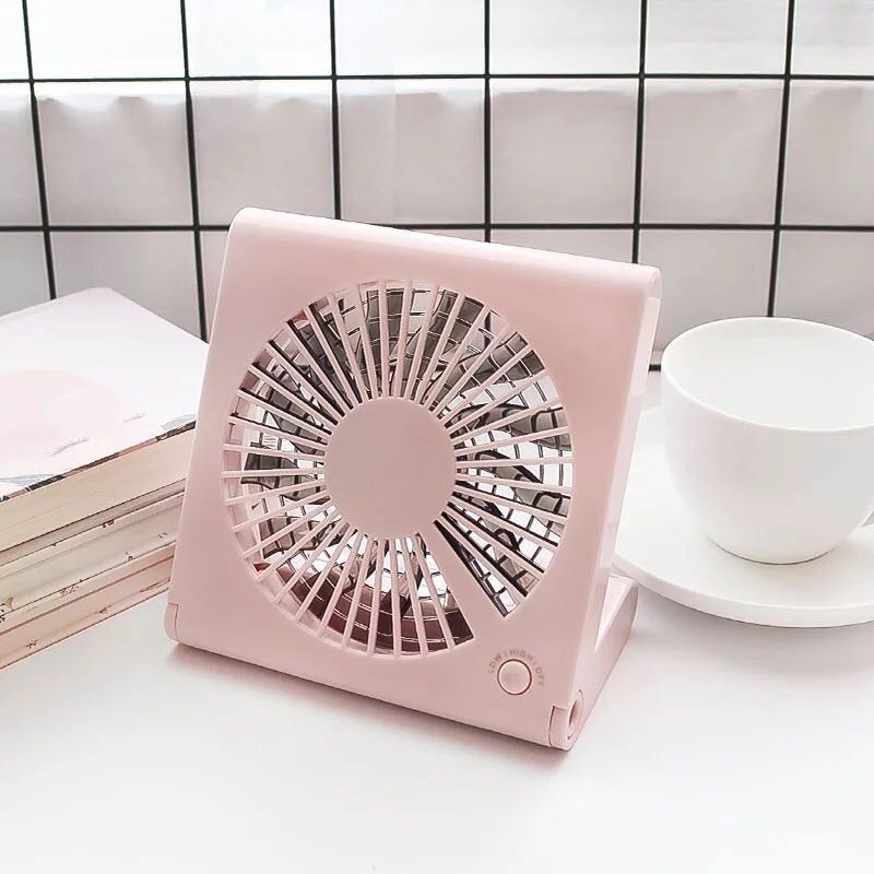 Mini square folding rechargeable fan Mute three gears | Shopee Philippines